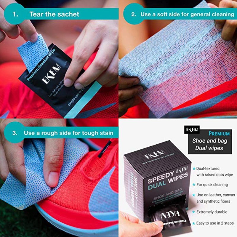 Shoe cleaning wipes