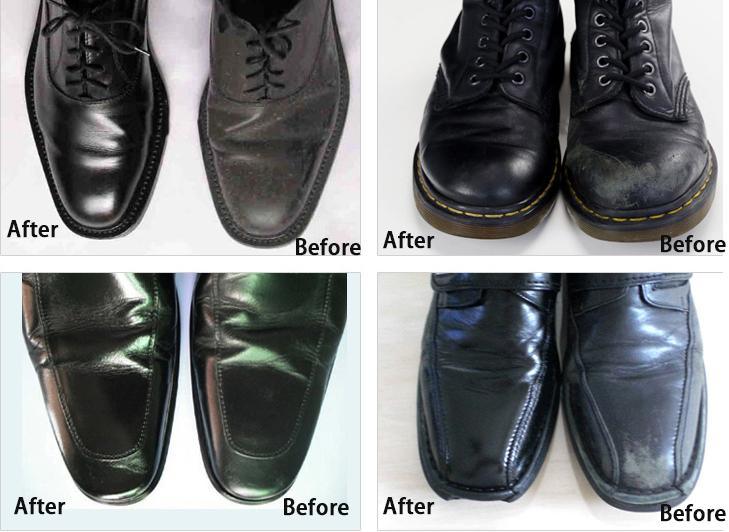 Leather shoe polish black color